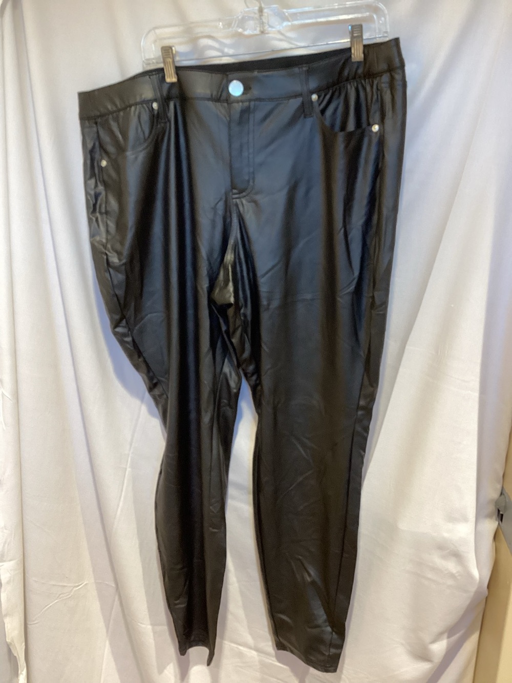 Black Faux Leather Pants